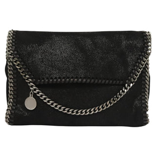 Stella McCartney Falabella Fold Over Flap Crossbody Bag Suede