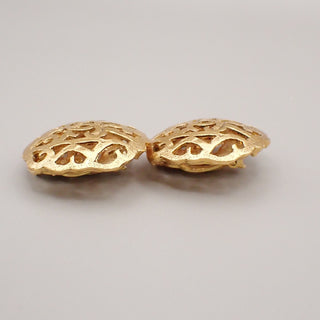 Chanel Vintage Round CC Clip-On Earrings Metal
