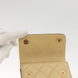 Chanel Vintage Button Waist Bag Quilted Lambskin