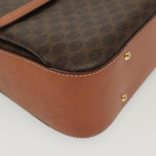 Celine Vintage Convertible Top Handle Bag Macadam Coated Canvas