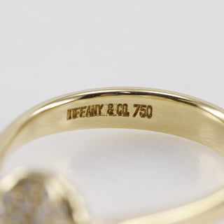 Tiffany & Co. Elsa Peretti Bean Ring 18K Yellow Gold with Diamonds