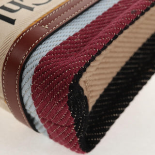 Chloe Woody Tote Canvas with Leather