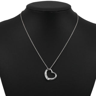Tiffany & Co. Elsa Peretti Open Heart Pendant Necklace Sterling Silver