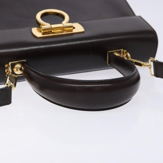 Salvatore Ferragamo Gancini Convertible Top Handle Bag Leather