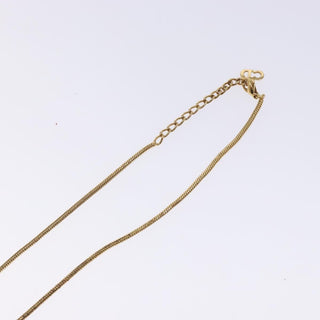 Christian Dior D logo Pendant Necklace Metal