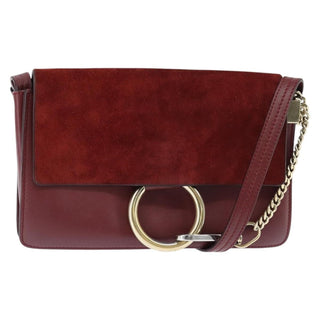 Chloe Faye Shoulder Bag Leather and Suede