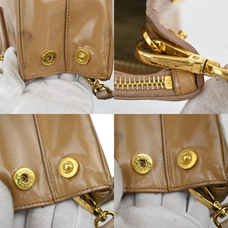 Prada Galleria Double Zip Tote Patent leather