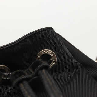 Gucci Vintage Bamboo Bucket Bag Nylon and Leather