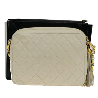 Chanel Vintage Camera Tassel Bag Chevron Lambskin