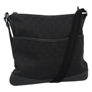 Gucci Zip Messenger Bag GG Canvas with Perforated Leather