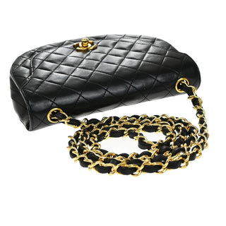 Chanel Vintage Half Moon Flap Bag Quilted lambskin
