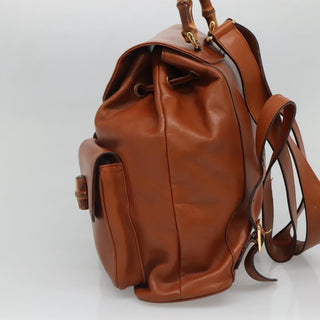 Gucci Vintage Bamboo Backpack Leather