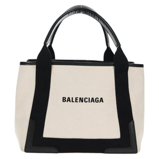 Balenciaga Navy Cabas Canvas with Leather