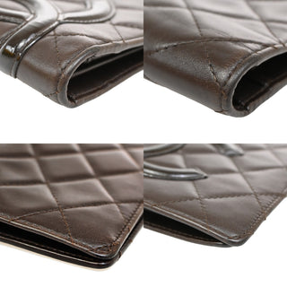 Chanel Cambon Zip Around Wallet Quilted Lambskin