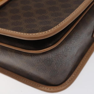 Celine Vintage Macadam Shoulder Bag Canvas and Leather