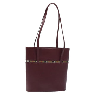 Burberry Nova Check Tote Leather