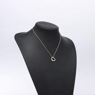 Tiffany & Co. Elsa Peretti Open Heart Pendant Necklace Sterling Silver