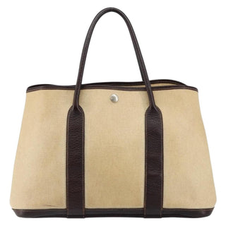 Hermes Garden Party Tote Canvas and Leather