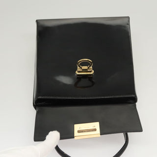Salvatore Ferragamo Gancini Convertible Top Handle Bag Patent Leather