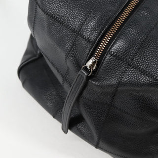 Chanel Square Stitch Shoulder Bag Quilted Caviar