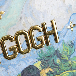 Louis Vuitton Montaigne Handbag Limited Edition Jeff Koons Van Gogh Print Canvas