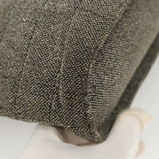 Chanel Vintage Chocolate Bar Metal Ring Tote Quilted Canvas