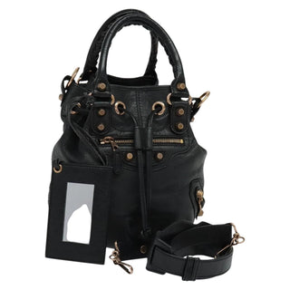 Balenciaga Pom Pon Giant Studs Bag Leather