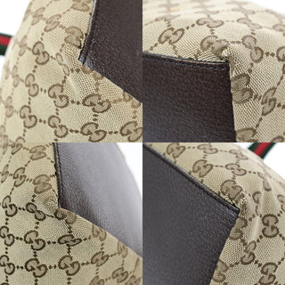 Gucci Web Zip Tote GG Canvas