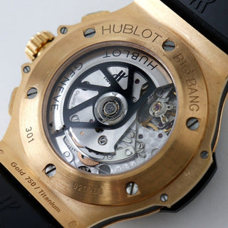 Hublot Big Bang Evolution Chronograph Automatic Watch Rose Gold and Rubber