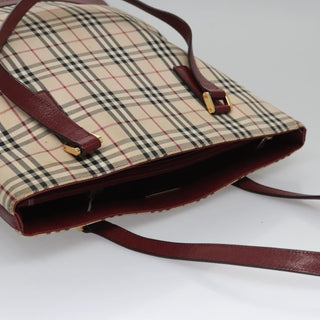 Burberry Nova Check Tote Canvas and Leather
