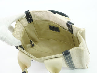 Chloe Woody Tote Canvas with Leather