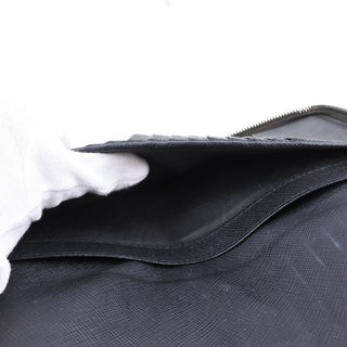 Prada Zip Organizer Wallet Leather