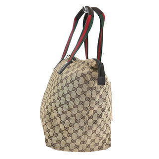 Gucci Web Zip Tote GG Canvas