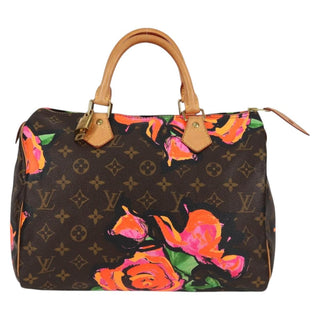 Louis Vuitton Speedy Handbag Limited Edition Monogram Roses
