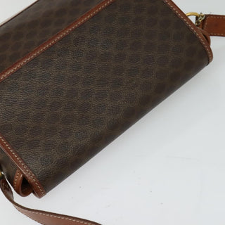Celine Vintage Macadam Shoulder Bag Canvas and Leather