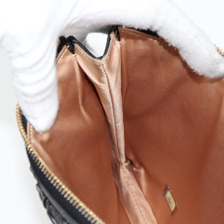 Chanel CC Chain Fringe Wristlet Clutch Quilted Leather