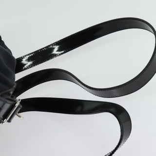 Gucci Vintage Bamboo Backpack Nylon and Patent Leather