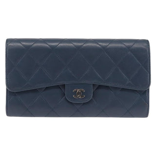 Chanel CC Gusset Classic Flap Wallet Quilted Lambskin