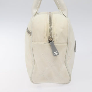 Chanel Vintage Logo Bowler Bag Quilted Canvas