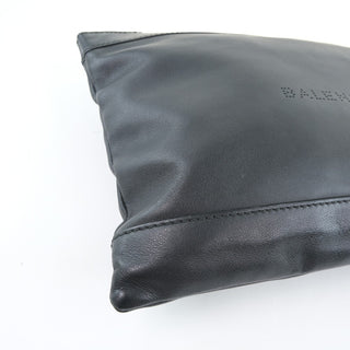Balenciaga Navy Zip Pouch Leather