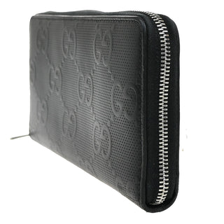 Gucci Signature Zip Around Wallet Guccissima Leather