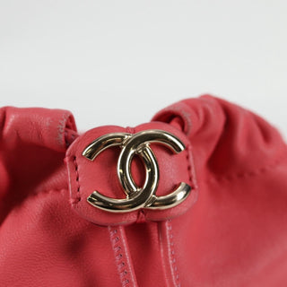 Chanel Chain Frame CC Drawstring Bucket Bag Lambskin