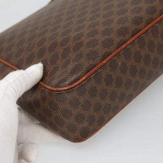 Celine Vintage Macadam Shoulder Bag Canvas and Leather