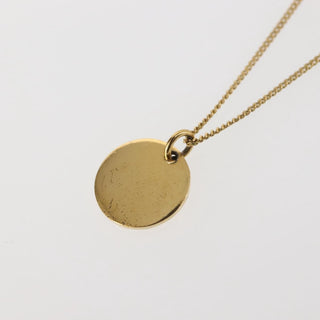 Christian Dior Round Logo Pendant Necklace Metal