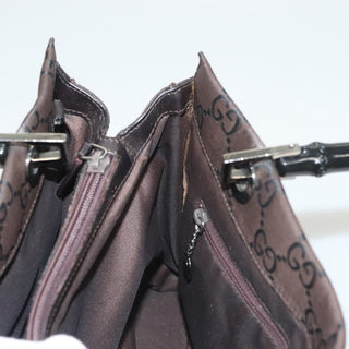 Gucci Vintage Bamboo Handle Tote GG Nylon