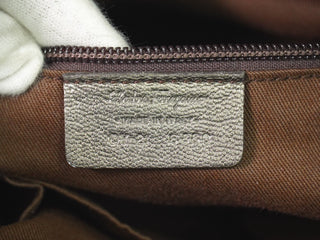 Salvatore Ferragamo Gancini Buckle Shoulder Bag Leather