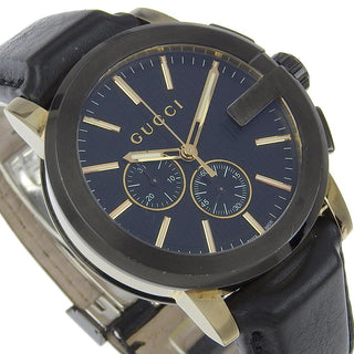 Gucci G-Chrono Chronograph Quartz Watch Stainless Steel and Leather