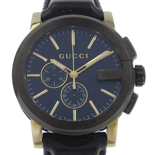 Gucci G-Chrono Chronograph Quartz Watch Stainless Steel and Leather