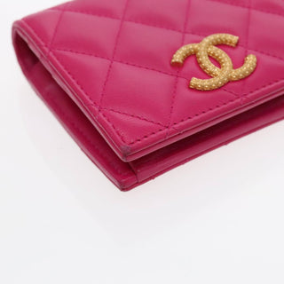 Chanel Textured CC Bifold Wallet Quilted Caviar