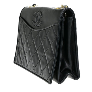Chanel Vintage CC Chain Full Flap Bag Quilted Leather